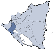 Localizaci&oacute;n del departamento de Le&oacute;n